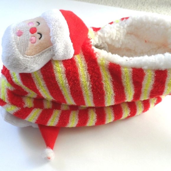 Great Christmas Sherpa Cozy Slippers Non Slip Bottom - Santa Size: L/XL 8-10 - Picture 9 of 9